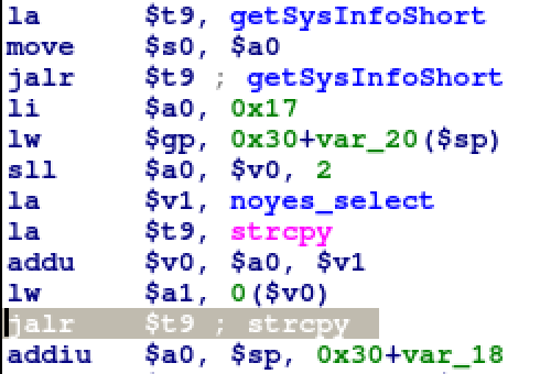 Non-vulnerable strcpy IDA