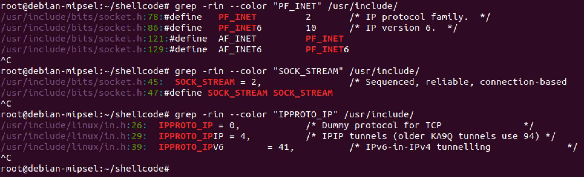 socket defines